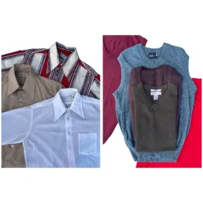 15 X 70’s DAGGER COLLAR SHIRT 15 X SWEATER VEST (BOX #108)