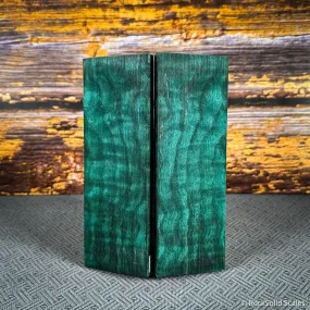 #2457 - Teal Quilted Maple - Bargain Bin