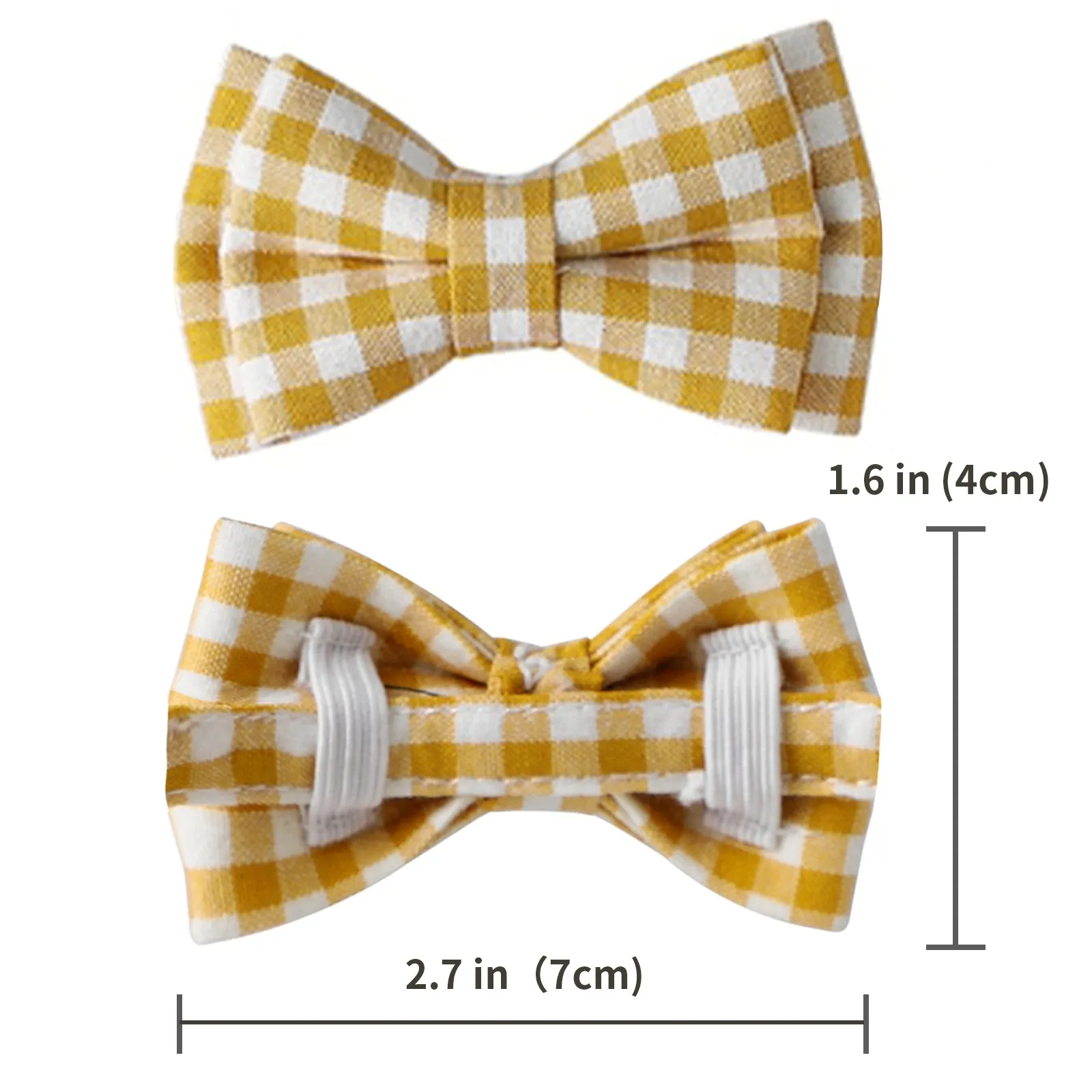 Aiitle Cute Plaid Bow Tie Pink Cat Collar
