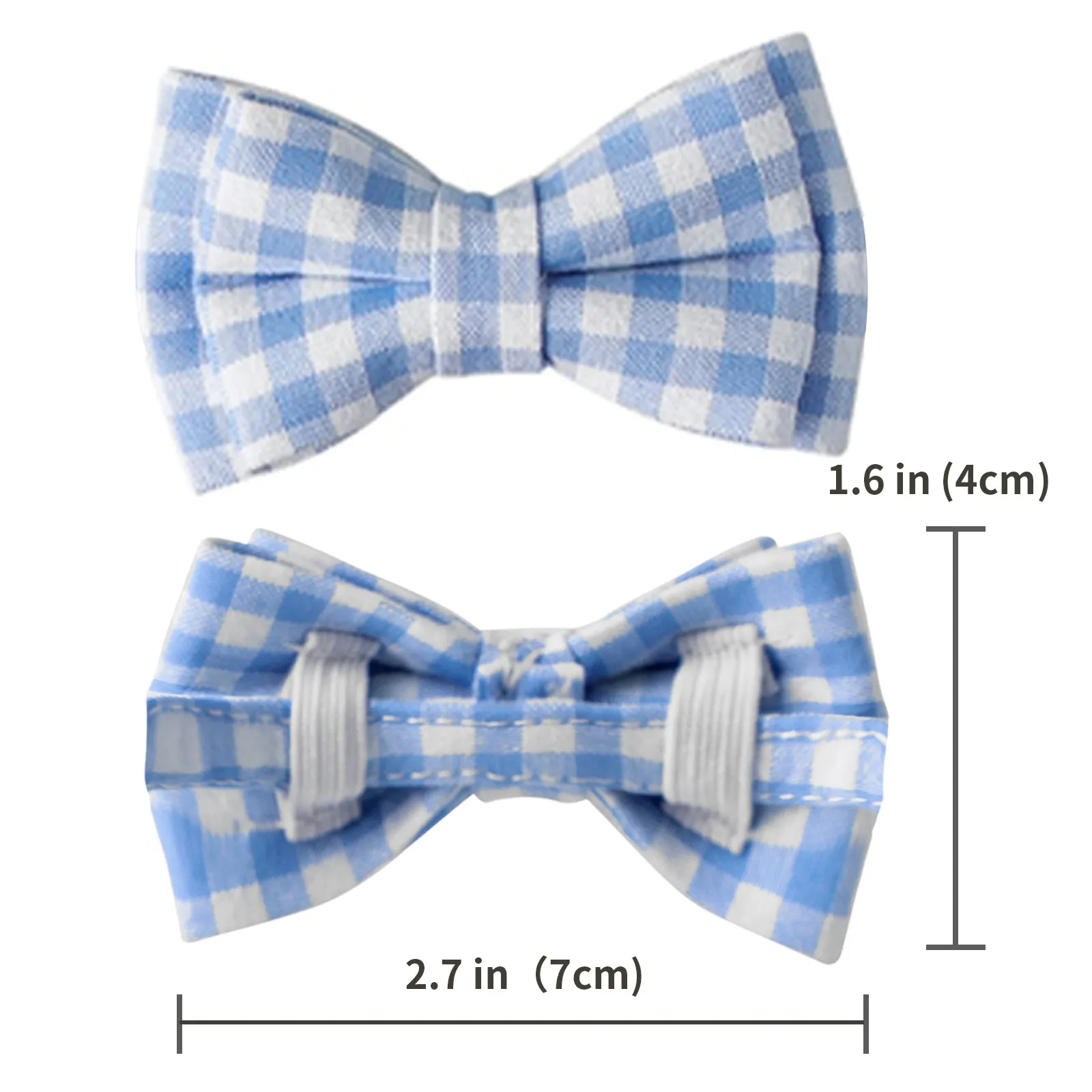 Aiitle Cute Plaid Bow Tie Pink Cat Collar