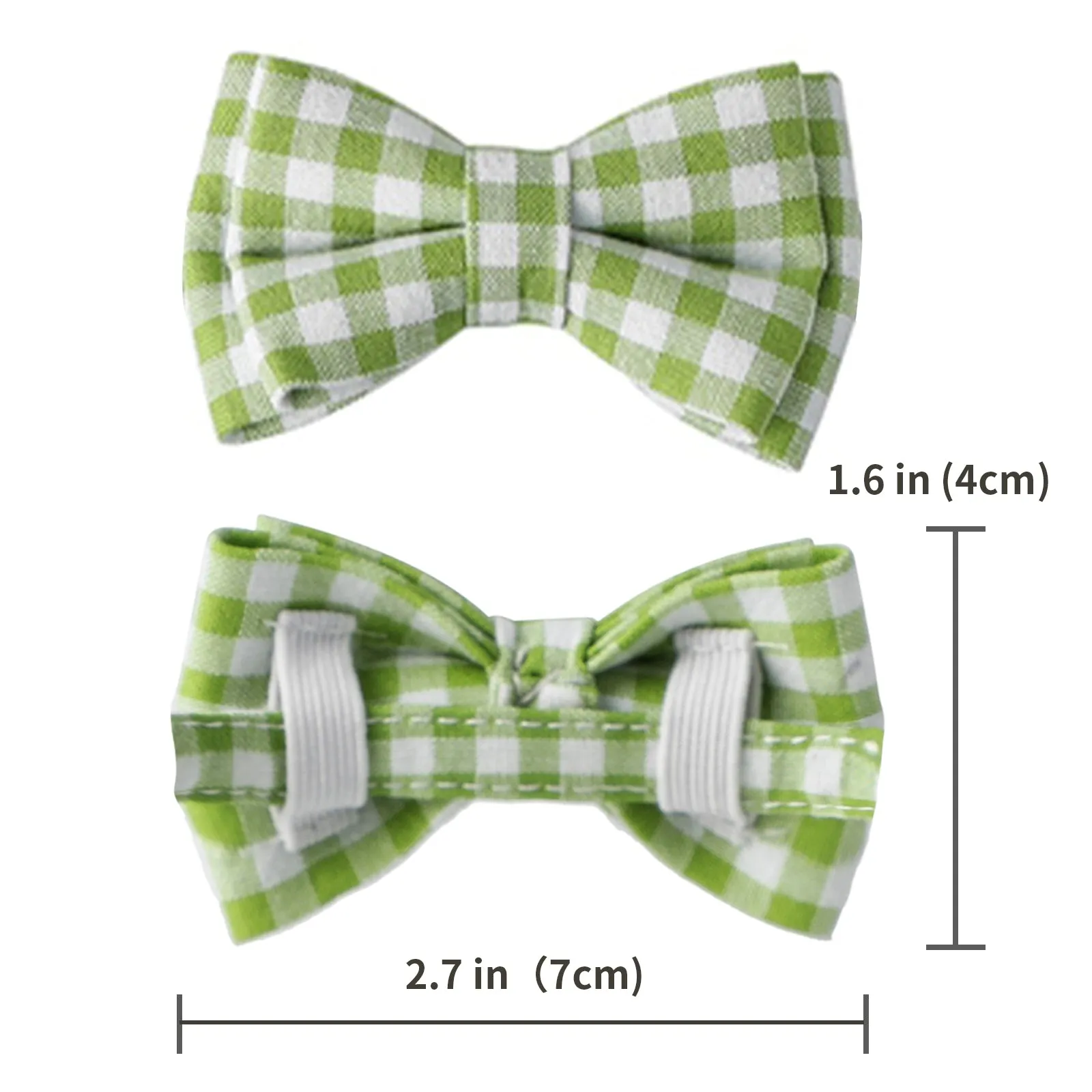 Aiitle Cute Plaid Bow Tie Pink Cat Collar