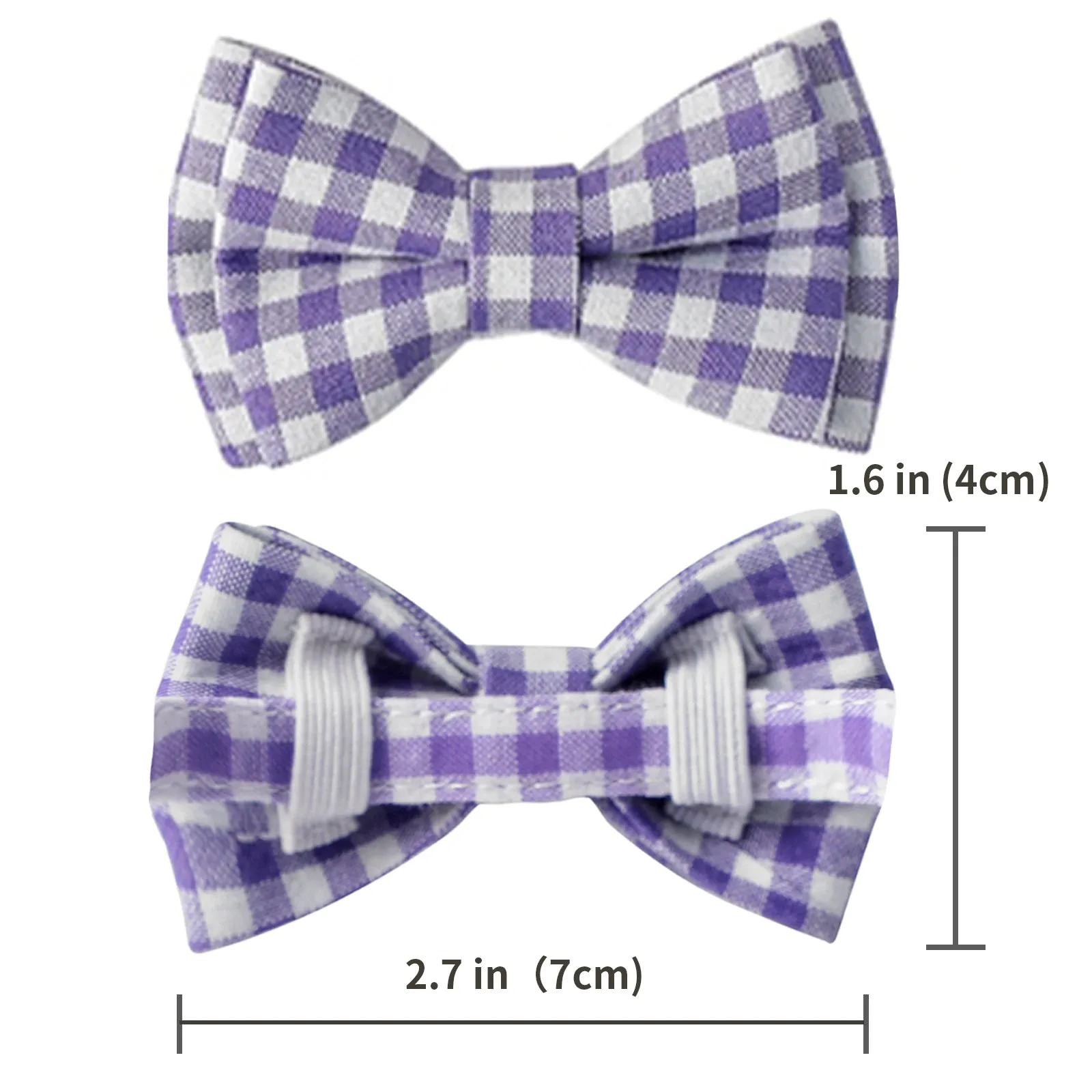 Aiitle Cute Plaid Bow Tie Pink Cat Collar