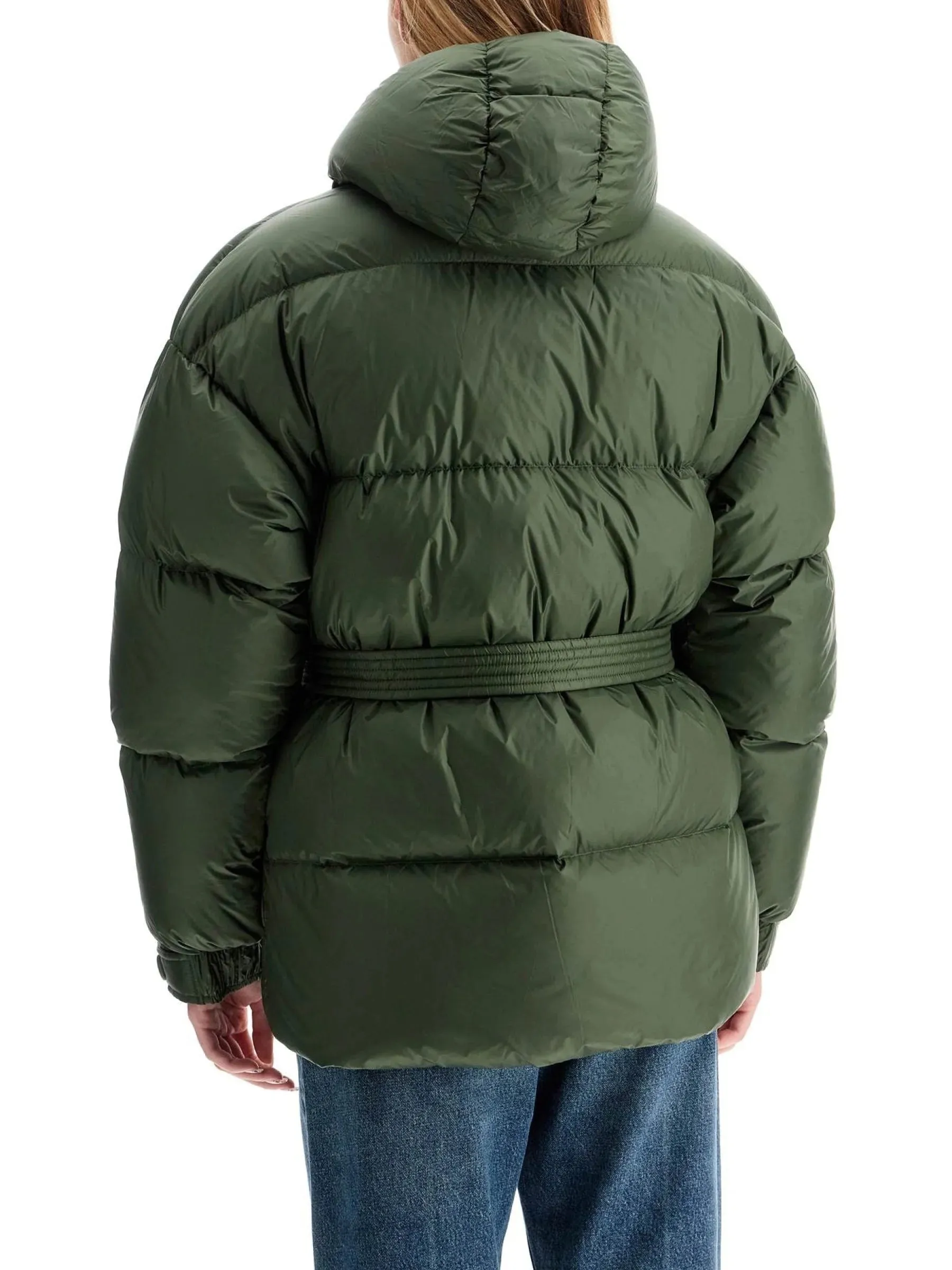 Belted Quilted Down Coat