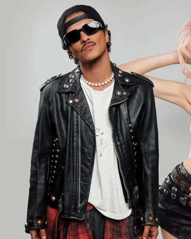 Bruno Mars Apt Biker Leather Jacket