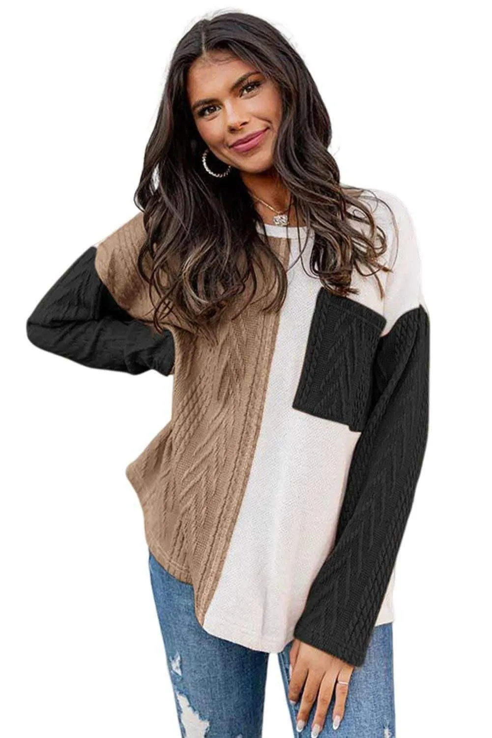 Color Block Sweater - Stylish & Versatile Top for All Seasons