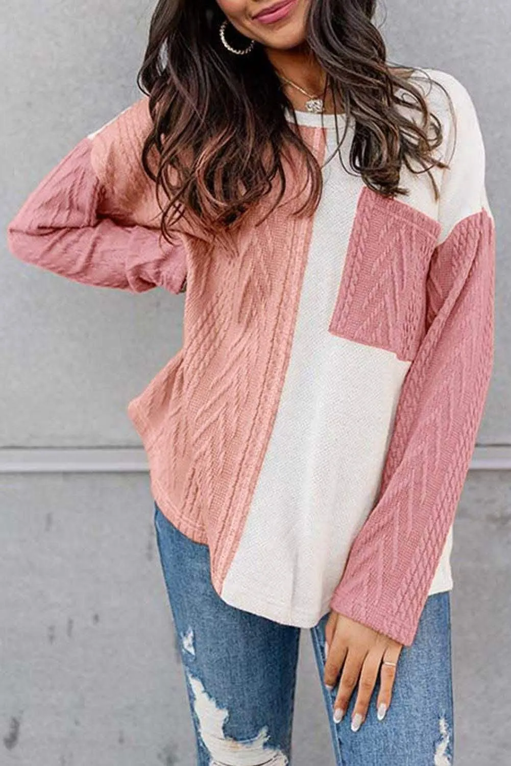 Color Block Sweater - Stylish & Versatile Top for All Seasons