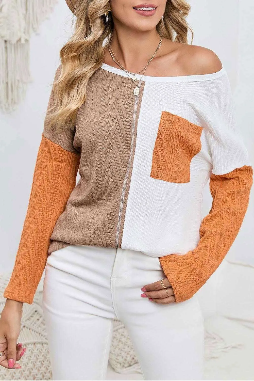 Color Block Sweater - Stylish & Versatile Top for All Seasons