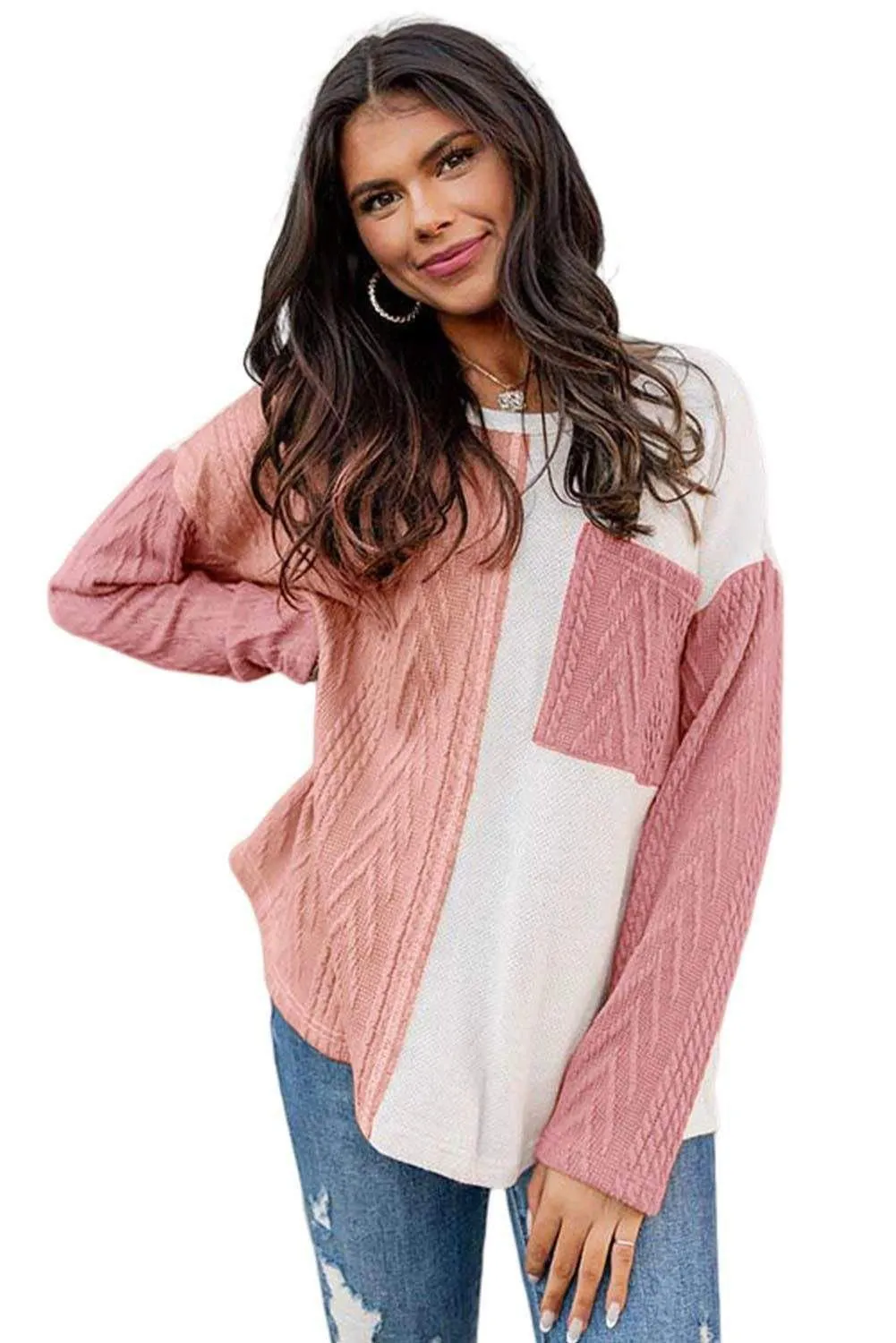 Color Block Sweater - Stylish & Versatile Top for All Seasons