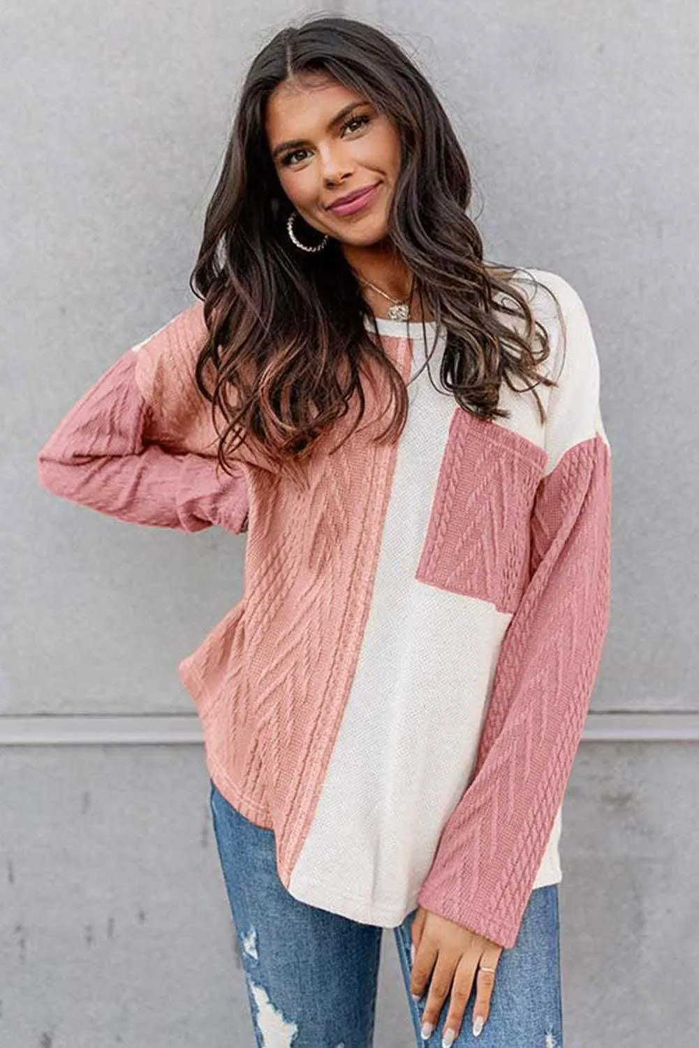 Color Block Sweater - Stylish & Versatile Top for All Seasons