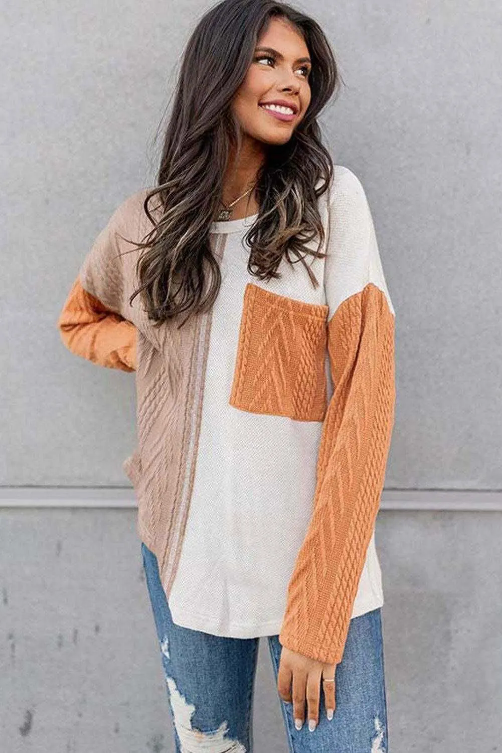 Color Block Sweater - Stylish & Versatile Top for All Seasons