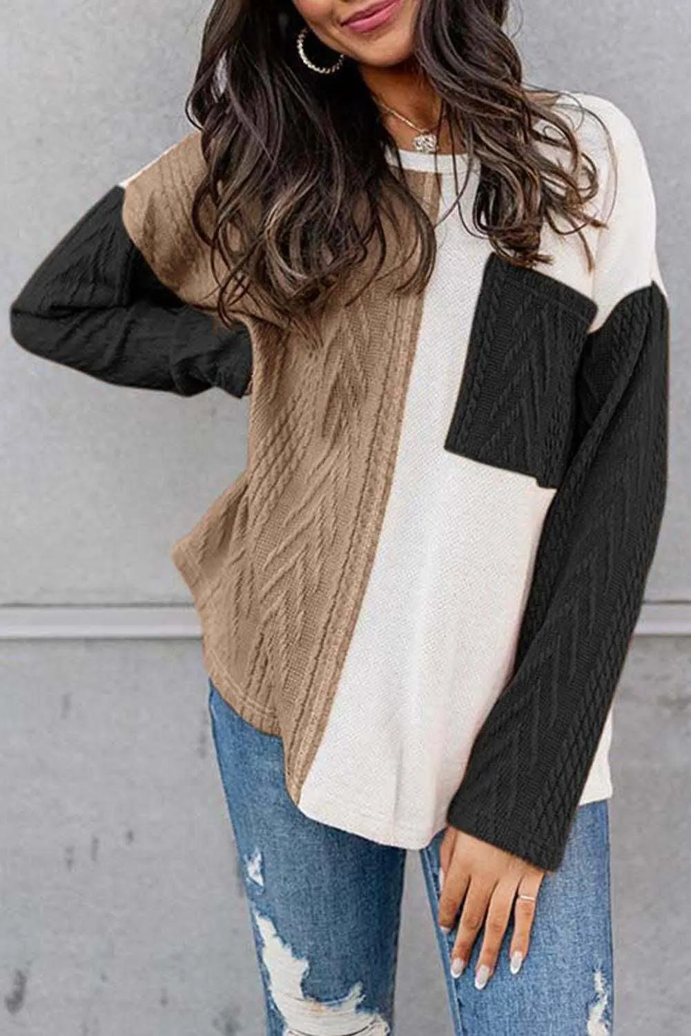 Color Block Sweater - Stylish & Versatile Top for All Seasons