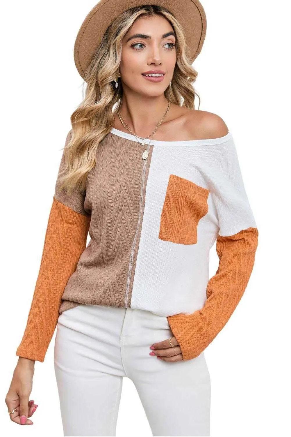 Color Block Sweater - Stylish & Versatile Top for All Seasons