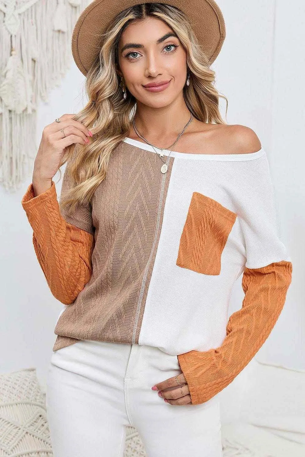 Color Block Sweater - Stylish & Versatile Top for All Seasons