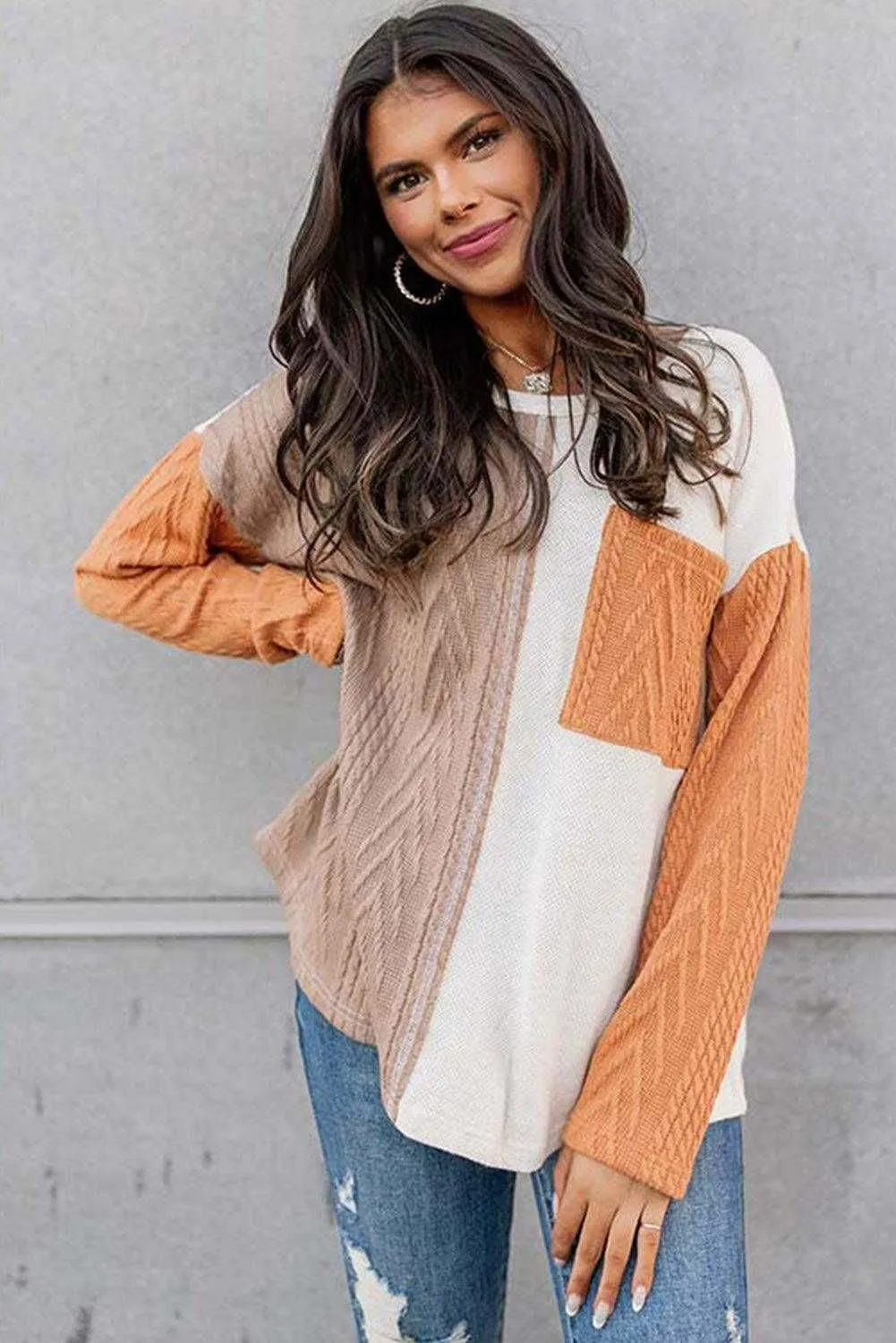 Color Block Sweater - Stylish & Versatile Top for All Seasons