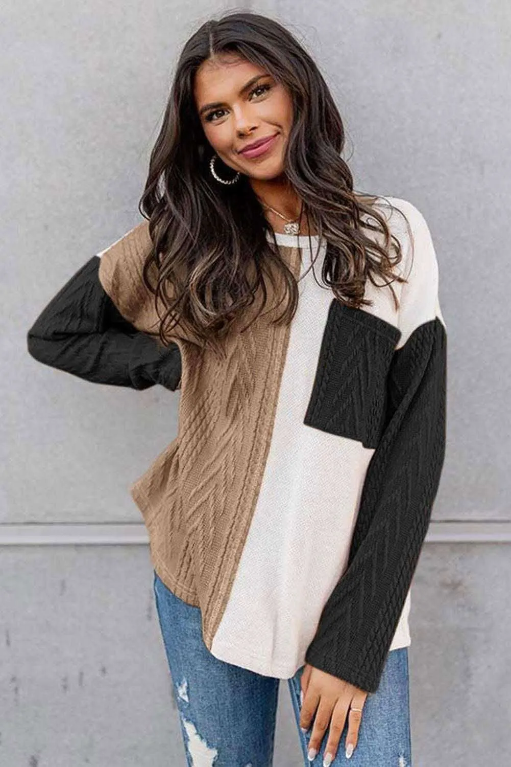 Color Block Sweater - Stylish & Versatile Top for All Seasons