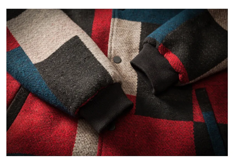 Contras Color Patchwork Style Men Baseball Jacket