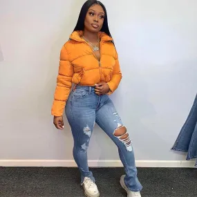 Fashionable Short Winter Warm Long-sleeved Jacket
