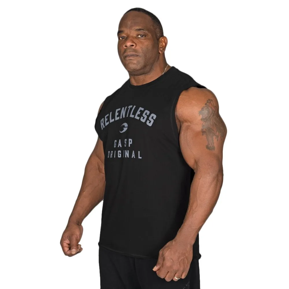 GASP Vintage Tank - Black-Grey