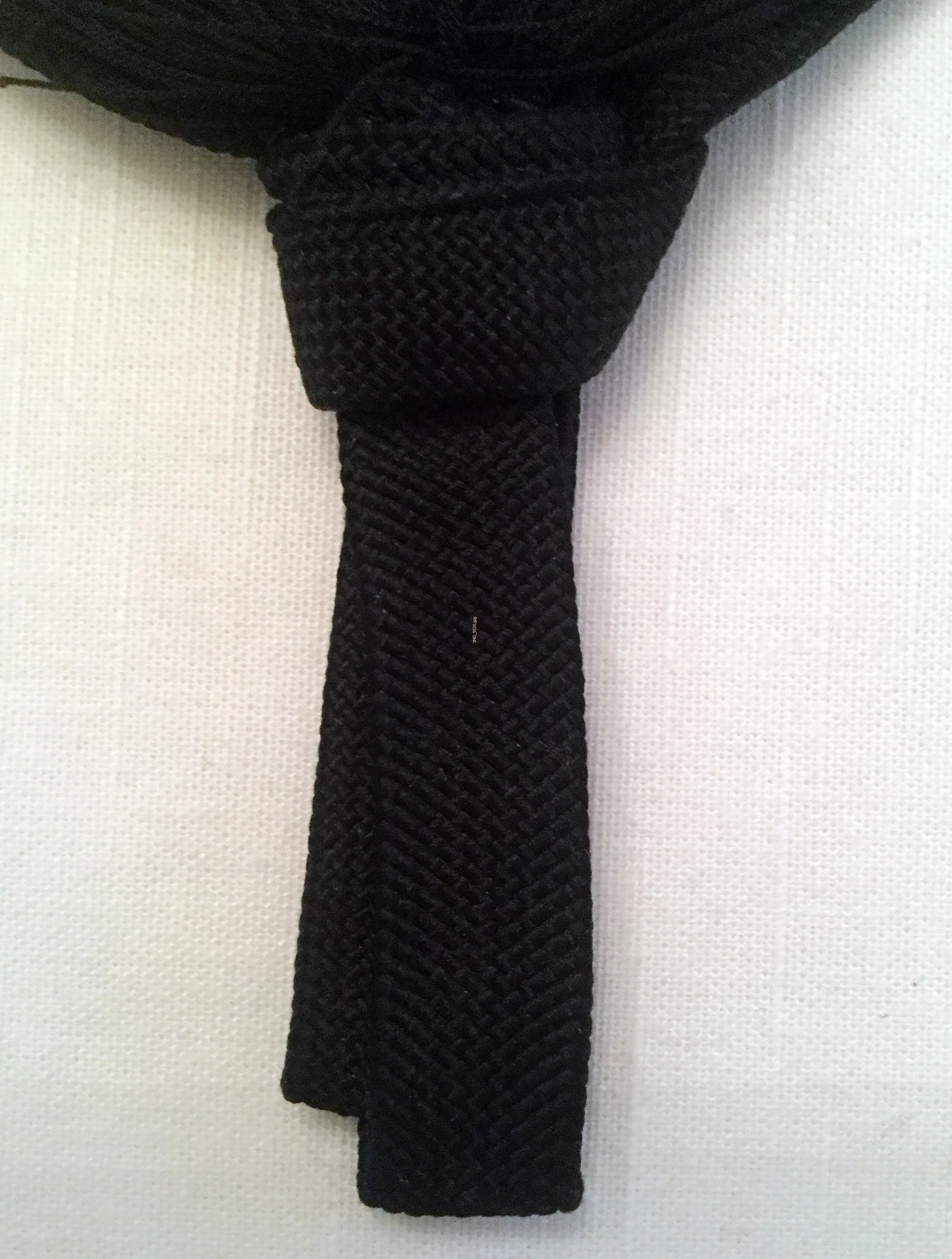 HH-MEN-5772: Man's Formal Haori-Himo Tie Pair, black