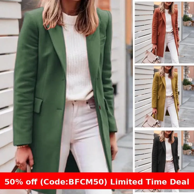 Joskaa winter outfits men 24 Autumn and Winter Long plus Size Woolen Women's Woolen Coat Quality Goods