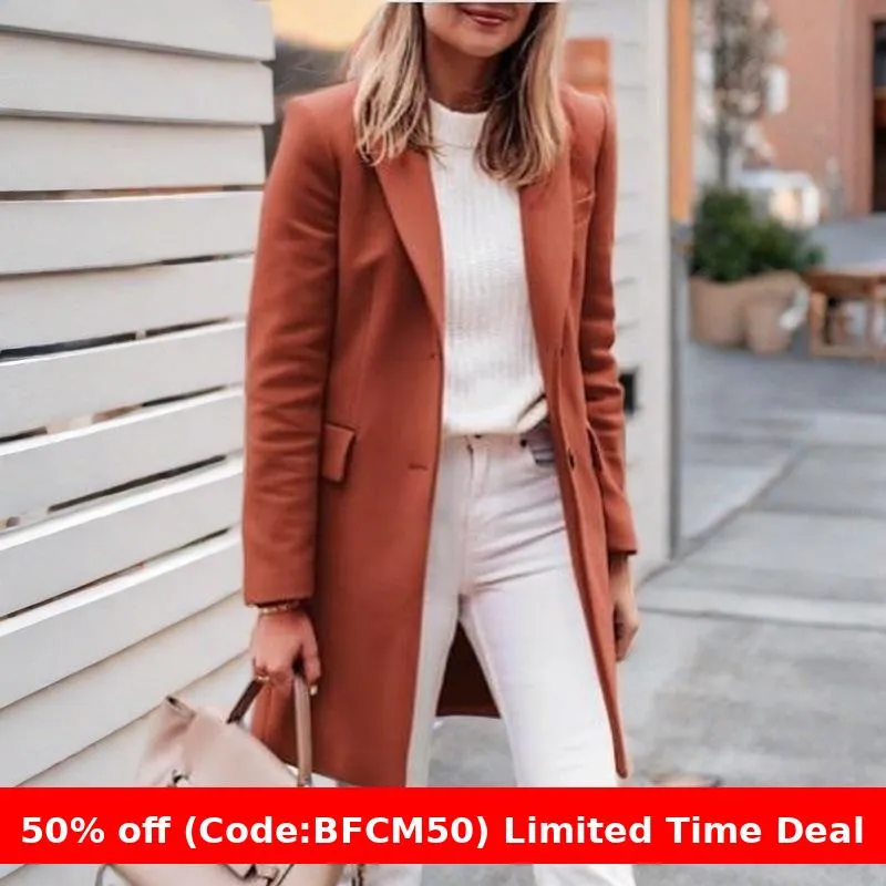 Joskaa winter outfits men 24 Autumn and Winter Long plus Size Woolen Women's Woolen Coat Quality Goods