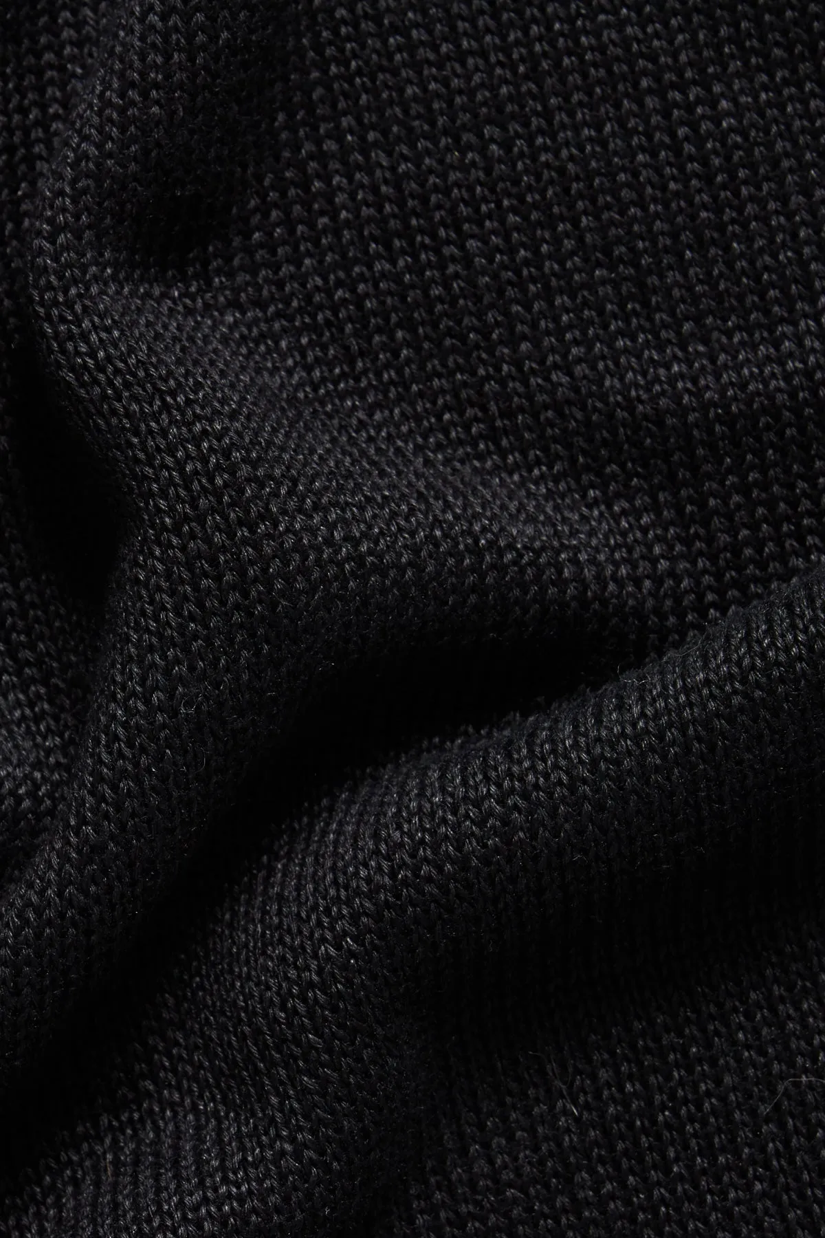 KASPAR longsleeve polo linen black