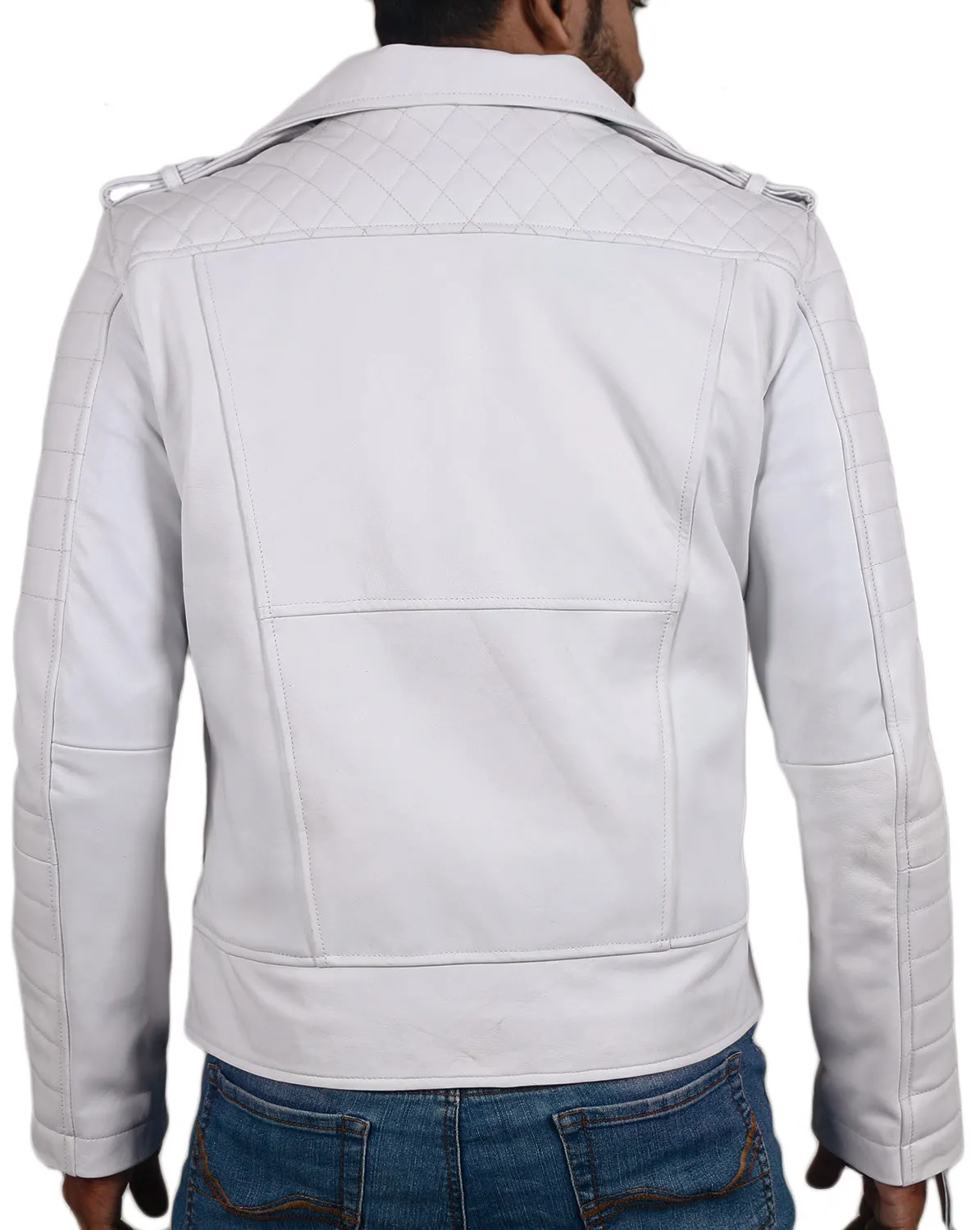 Leather Jackets Hub Mens Genuine Lambskin Leather Jacket (Black, Double Rider Jacket) - 1501474