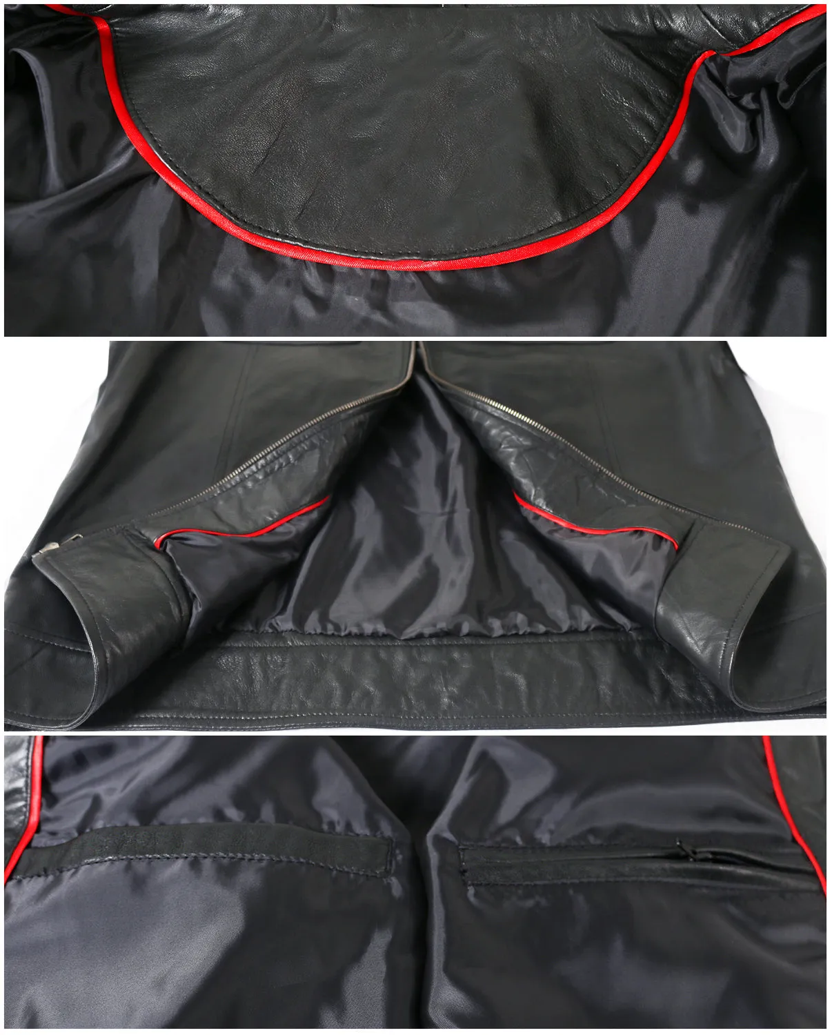 Leather Jackets Hub Mens Genuine Lambskin Leather Jacket (Black, Double Rider Jacket) - 1501474