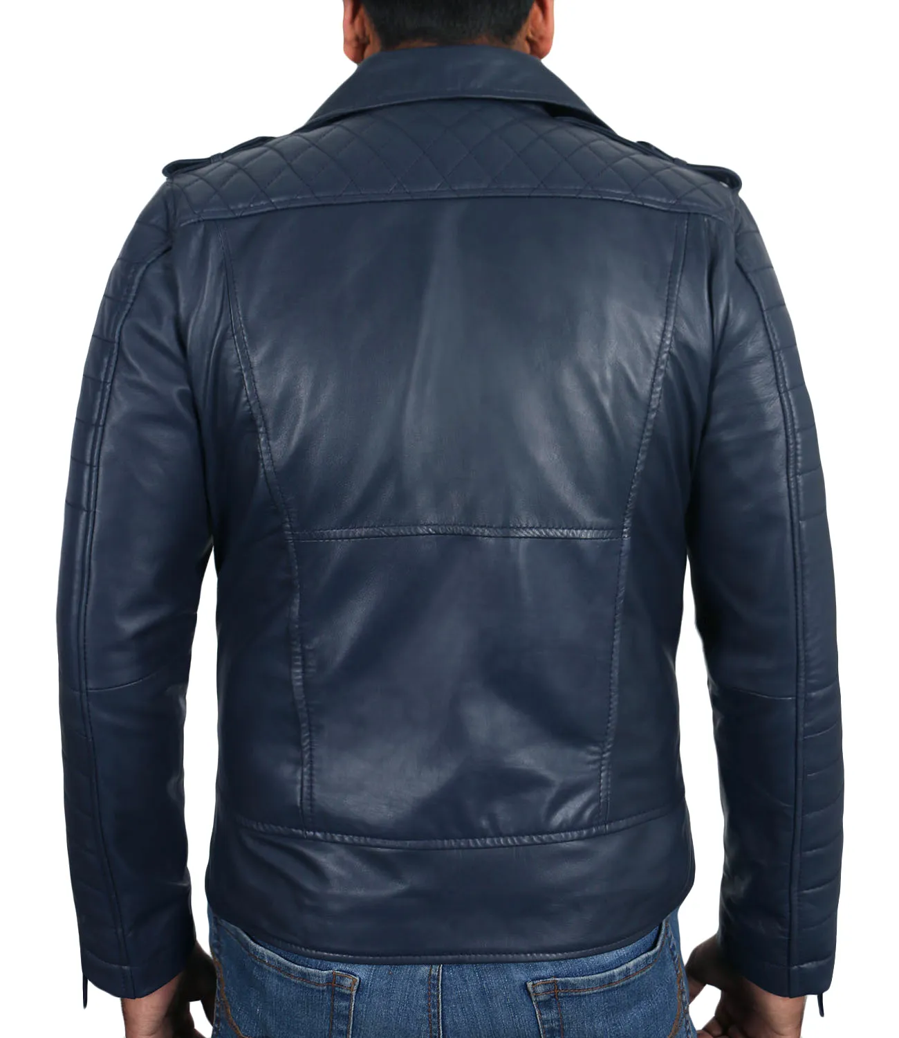 Leather Jackets Hub Mens Genuine Lambskin Leather Jacket (Black, Double Rider Jacket) - 1501474