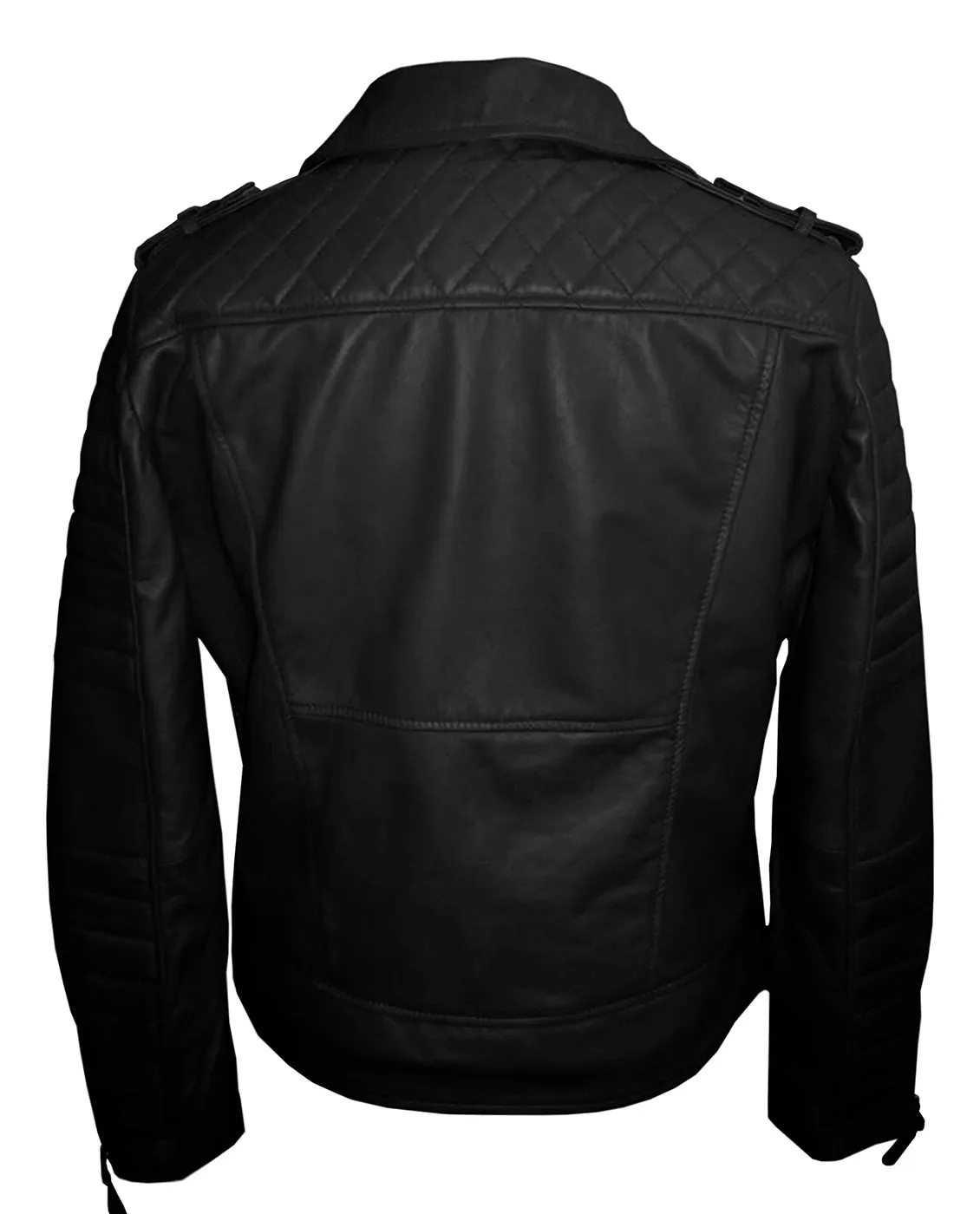 Leather Jackets Hub Mens Genuine Lambskin Leather Jacket (Black, Double Rider Jacket) - 1501474
