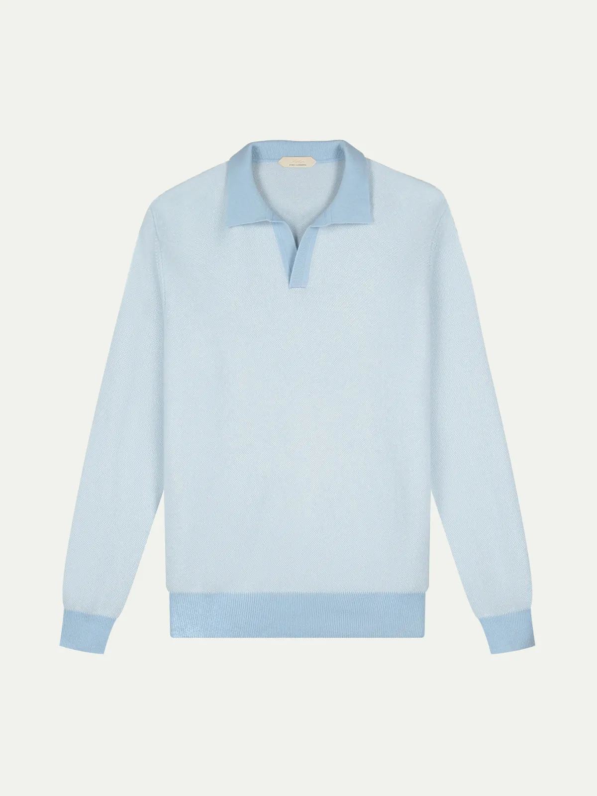 Light Blue Jacquard Polo