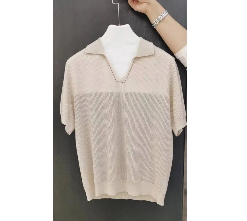 Linen Silk Pullover Sweater
