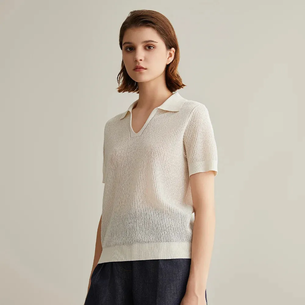 Linen Silk Pullover Sweater
