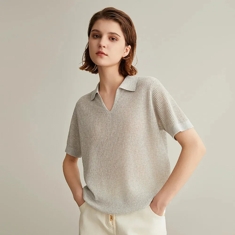 Linen Silk Pullover Sweater