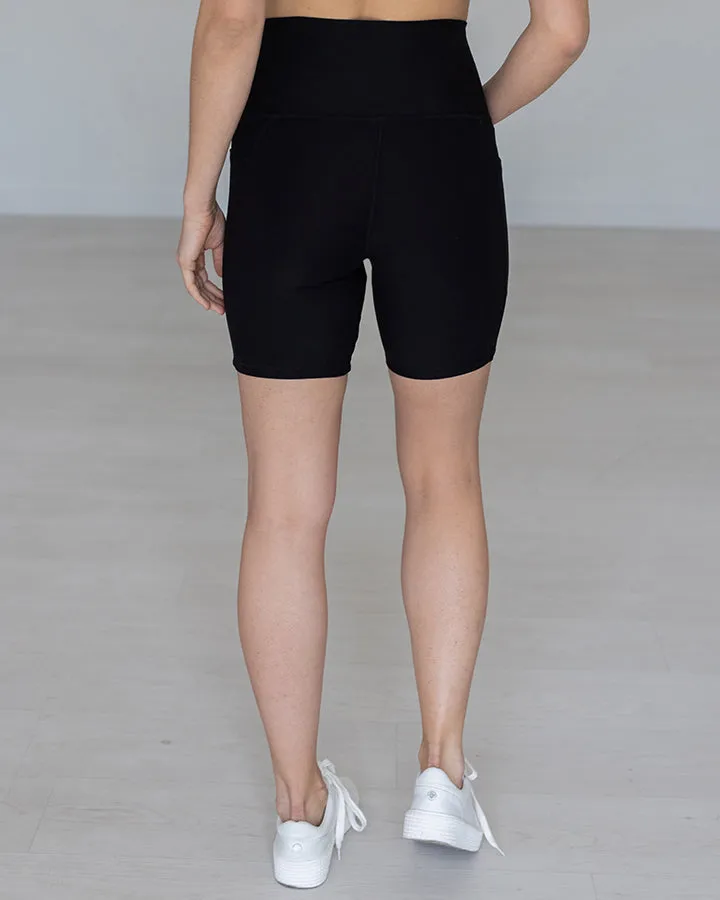 Live-in Pocket Biker Shorts in Black by Grace and Lace