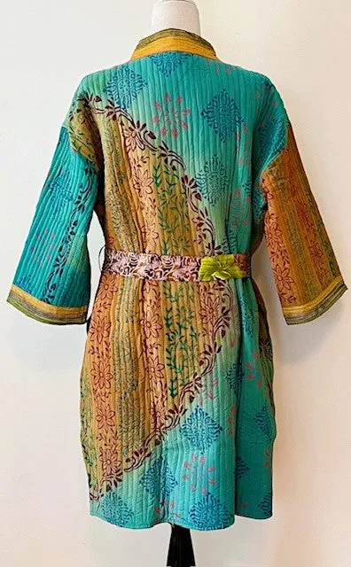 Mid Length Designer Kimono Jacket Is New and Unusual. Beautiful Transition Colors.