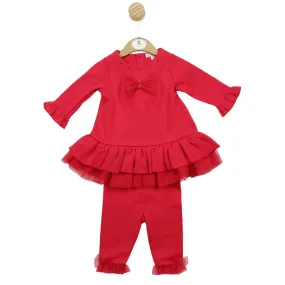 Mintini - Red 2 piece legging outfit