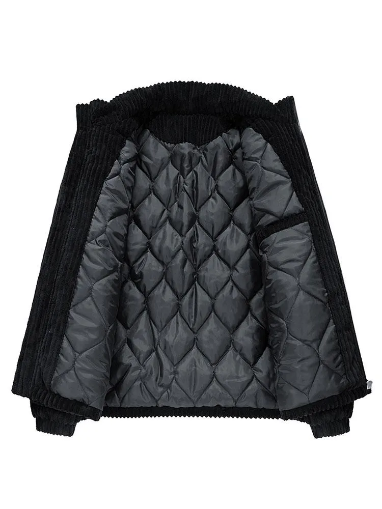 Quilted Lined Corduroy Coat