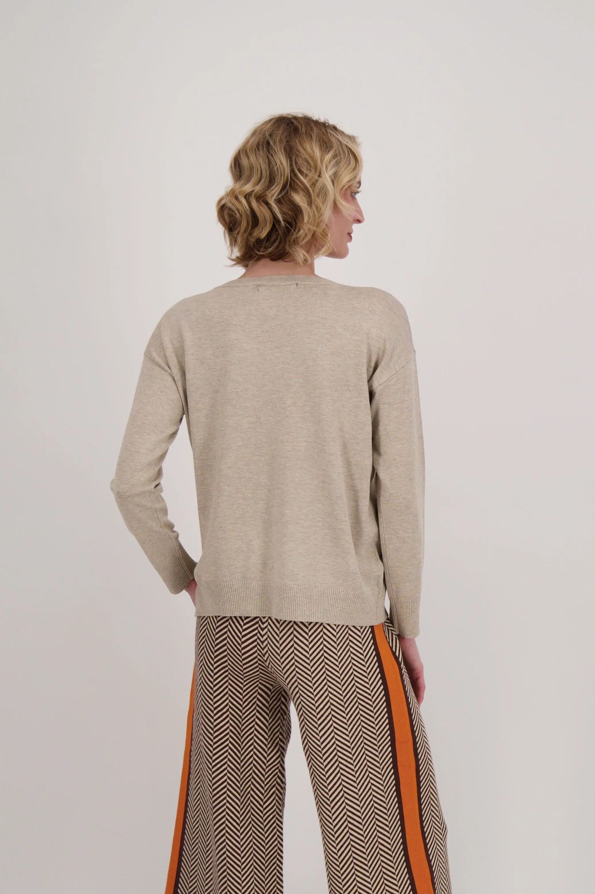 Ruffle Side Slit Sweater