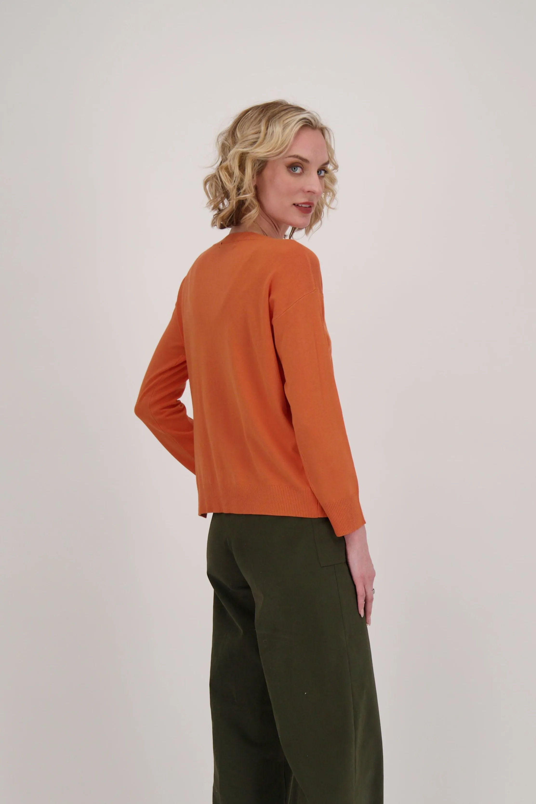 Ruffle Side Slit Sweater