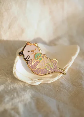 Sea Otter - Pastel Purple - Glow-in-the-dark - Lapel Pin