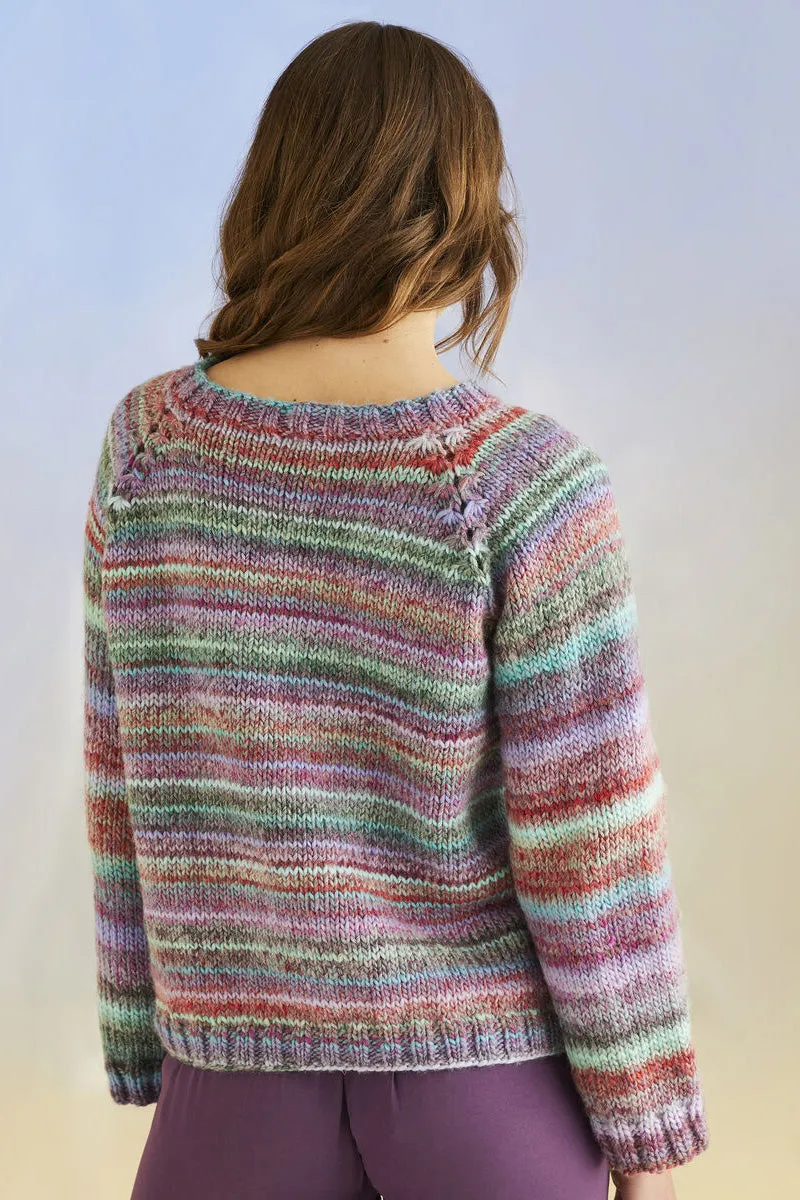 Sirdar Jewelspun Patterns - 10702 Jewelspun with Wool Whirlpool Sweater - PDF Download