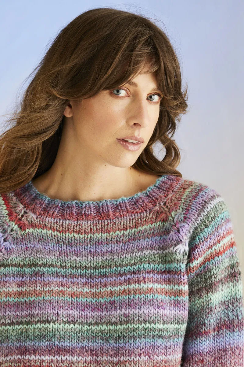 Sirdar Jewelspun Patterns - 10702 Jewelspun with Wool Whirlpool Sweater - PDF Download