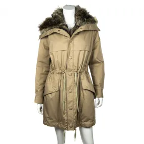 Stella McCartney Beige Faux Fur Parka Size XXS | IT 36
