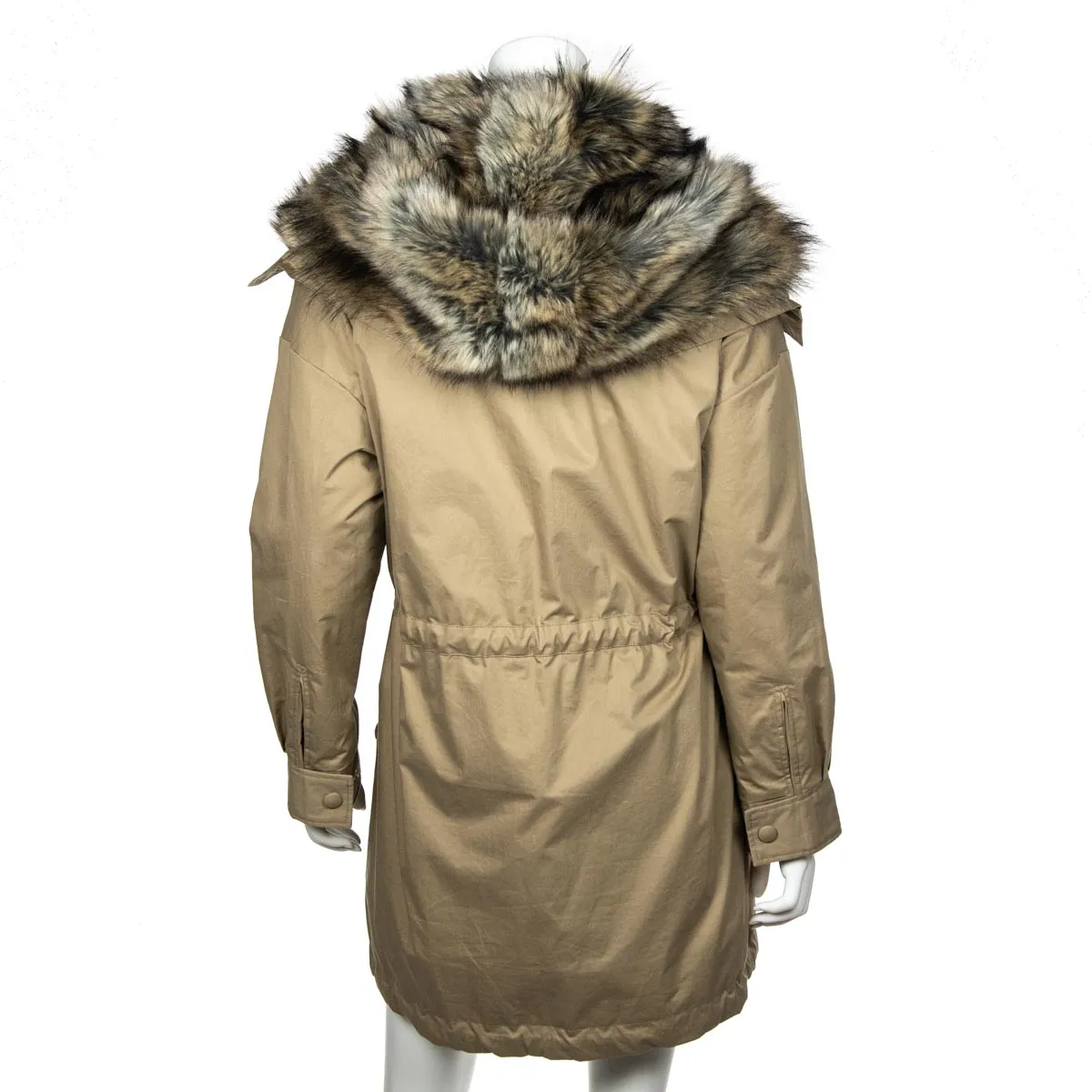 Stella McCartney Beige Faux Fur Parka Size XXS | IT 36