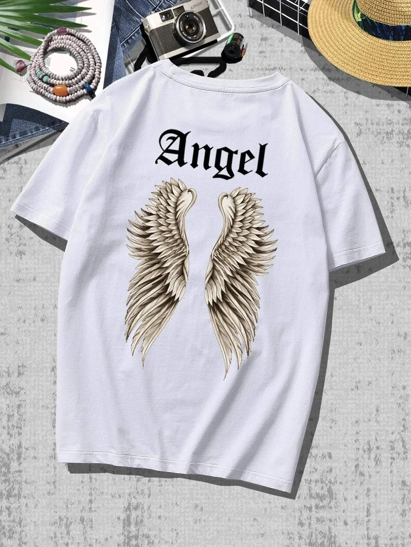SXV  'Angel’ Printed Cool Aesthetic Oversized T-shirt