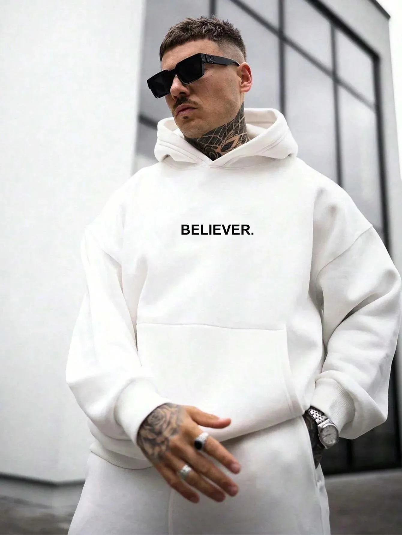 SXV  'Believer’ Printed Cool Aesthetic Sweatshirt Hoodie