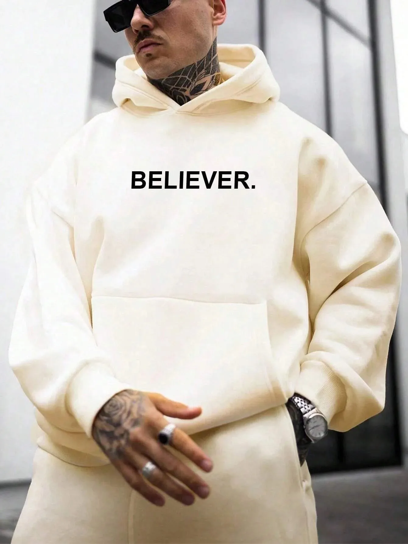 SXV  'Believer’ Printed Cool Aesthetic Sweatshirt Hoodie