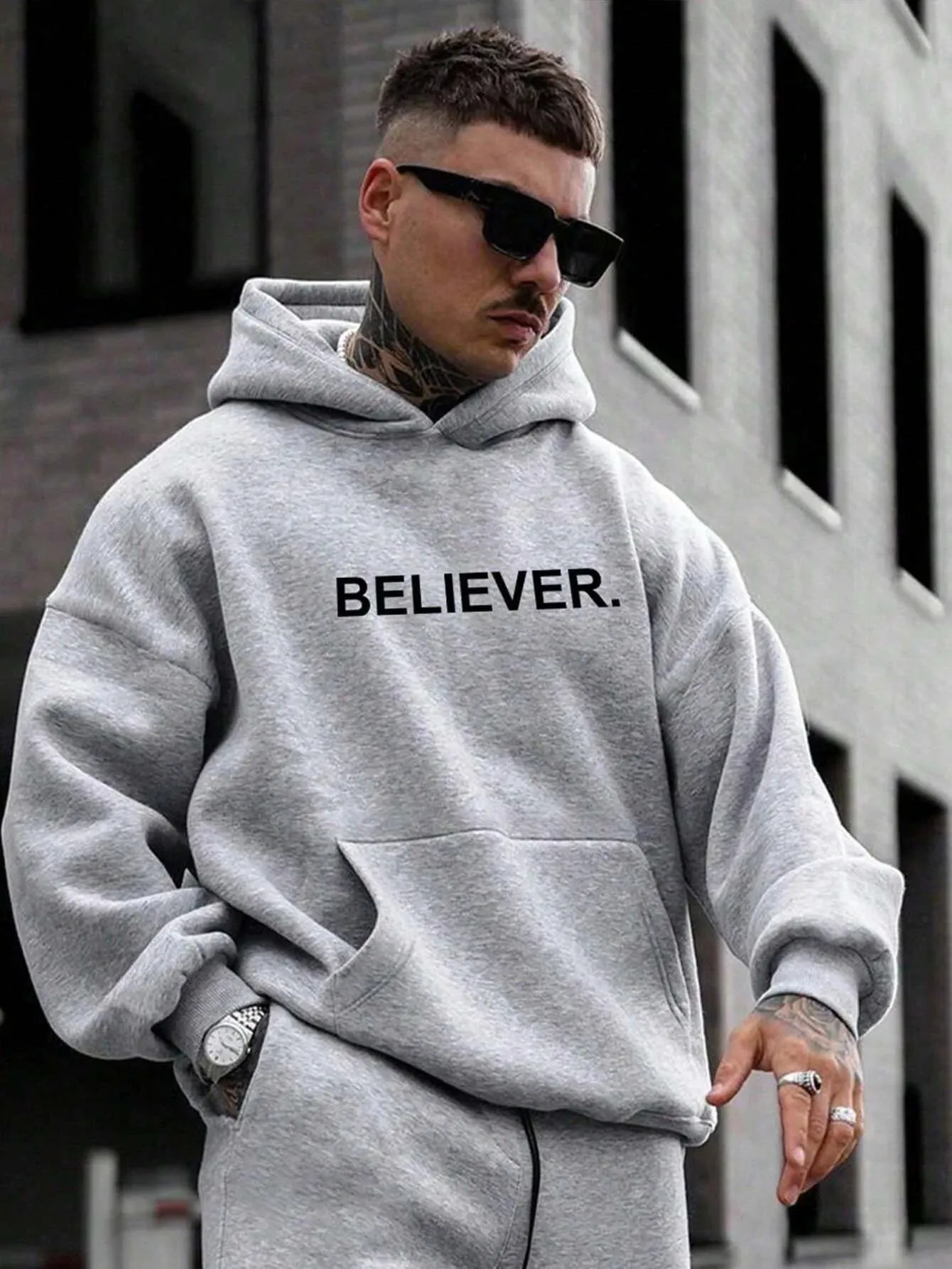 SXV  'Believer’ Printed Cool Aesthetic Sweatshirt Hoodie