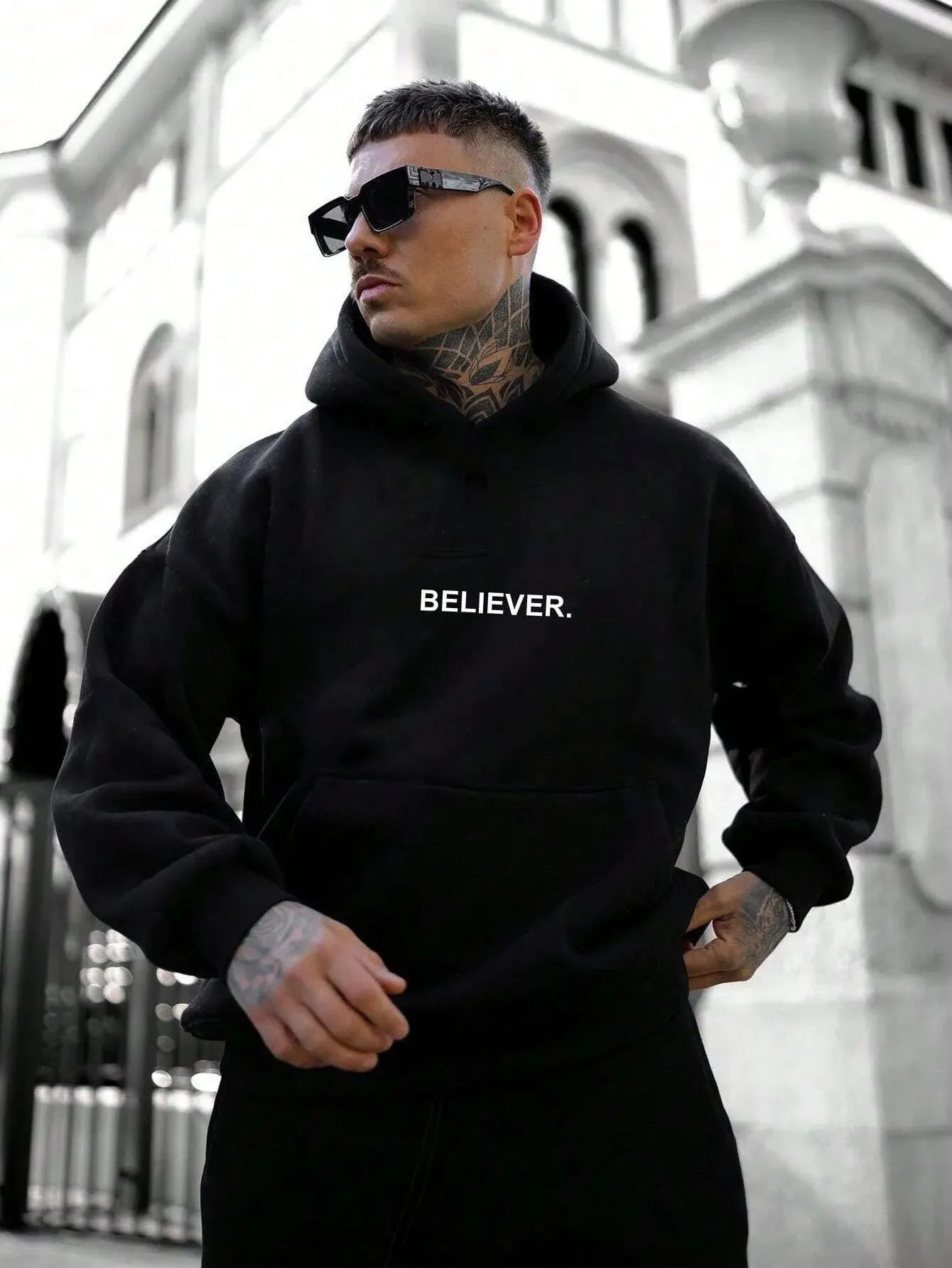 SXV  'Believer’ Printed Cool Aesthetic Sweatshirt Hoodie